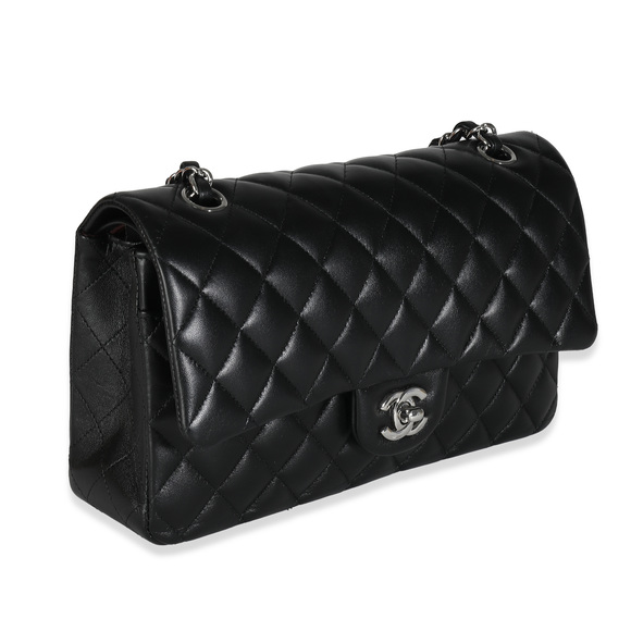 Chanel Black Quilted Lambskin Medium Classic Double Flap Bag - Picture 2 of 8